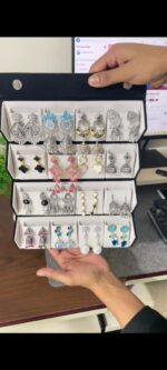 Black Jhumka Box - 16 pieces - Image 2